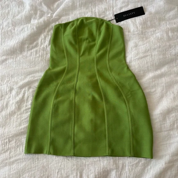 Elliatt Rose Mini Dress in Fern Green - Picture 2 of 6